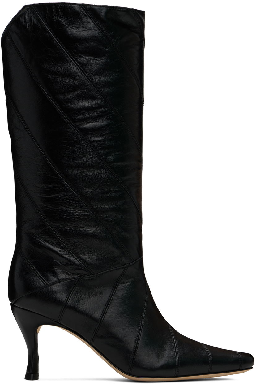 Одяг BY FAR BY FAR Steph Creased Leather Boots чорний | MWFBO061LL002BK001PL