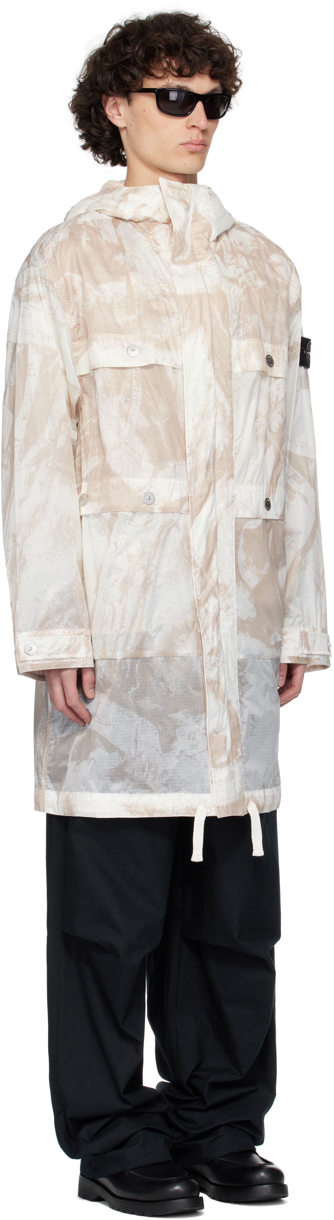 Парка Stone Island Stone Island UV-Reactive Scan Camo Ripstop Parka бежевий | K1S15 7100011 S00E2, 1