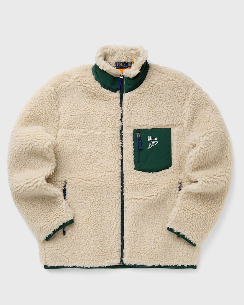 Куртка Polo by Ralph Lauren Sherpa Fleece Full Zip Pullover with Chest Pocket бежевий | 710980869002