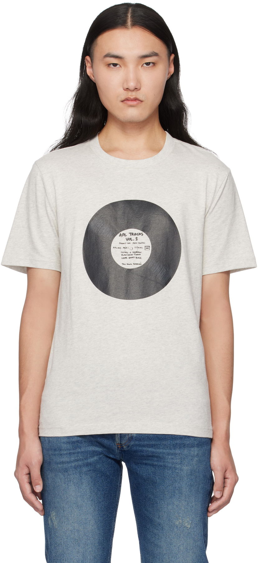 Футболка A.P.C. Vinyl Graphic T-Shirt бежевий | COBQX-M26484
