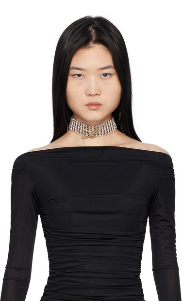 Браслет Blumarine Blumarine Rhinestone 'B' Choker Металік | P522W325A, 2