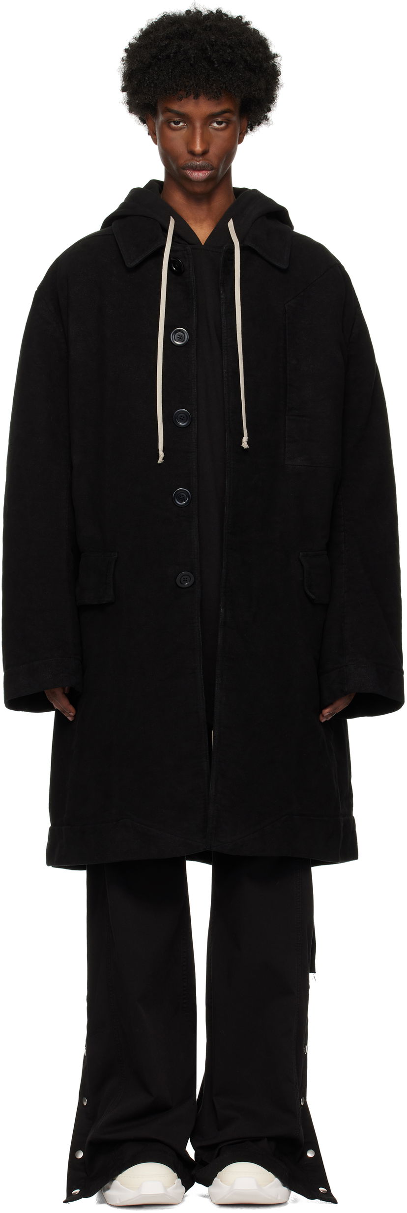 Пальто Rick Owens Jumbo Mac Coat чорний | DU02D2968 MO