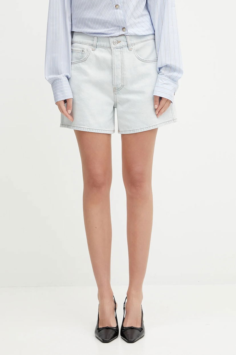 Шорти Anine Bing Anine Bing Dalton High Waist Shorts Синій | A.05.0355
