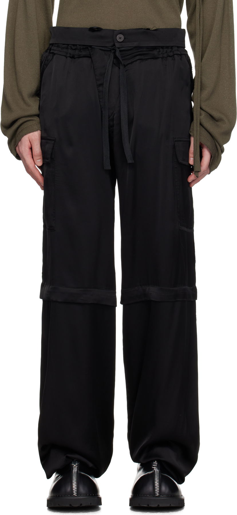 Штани карго Ottolinger Ottolinger Baggy Cargo Pants чорний | 111-200111-01