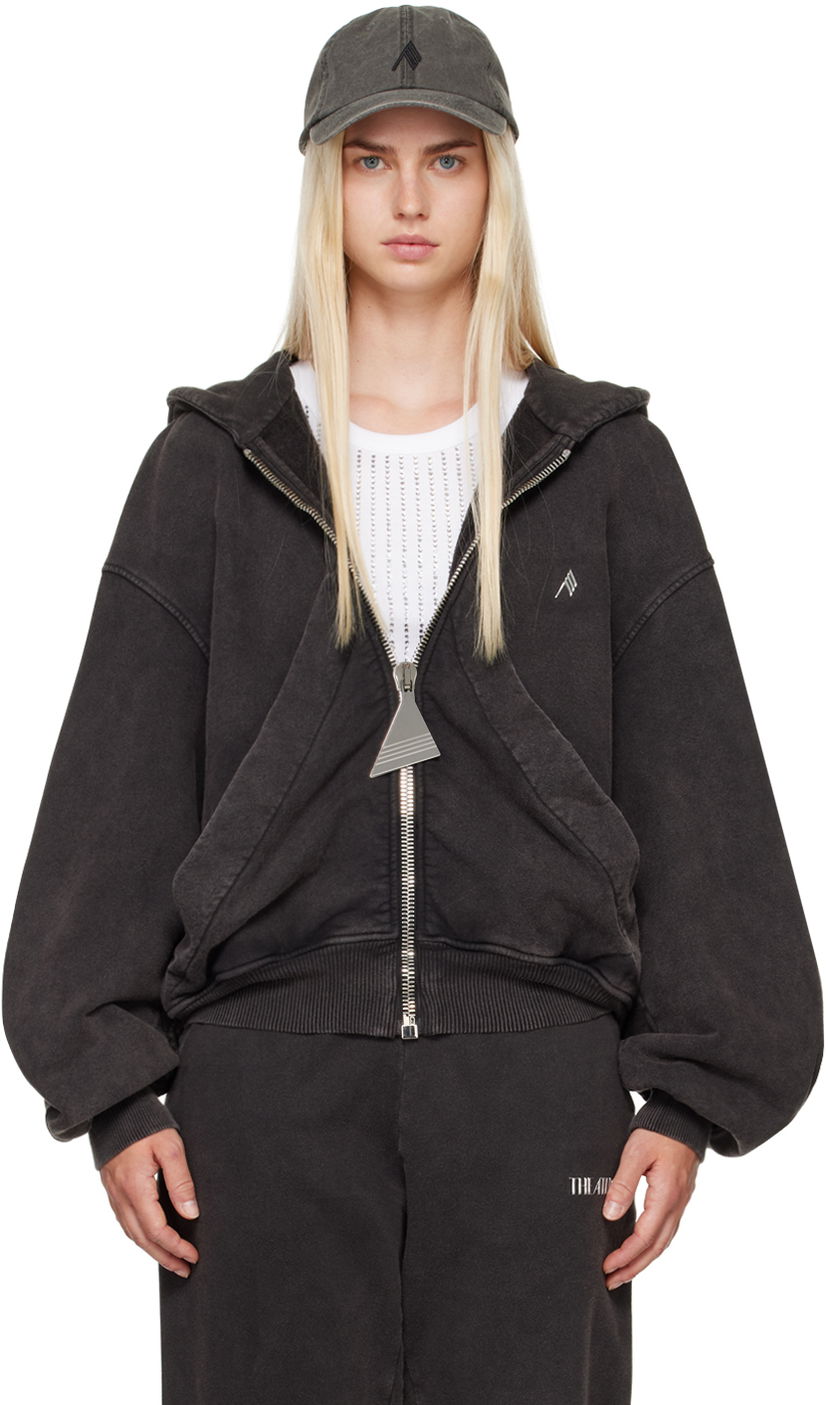 Світшоти The Attico The Attico Faded Zip-Up Hoodie чорний | 247WCF15 JF05