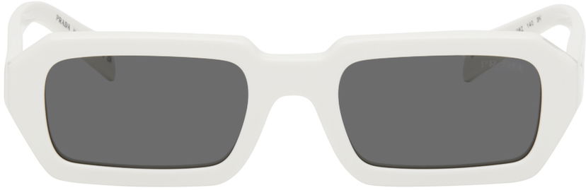 Сонцезахисні окуляри Prada Rectangular Sunglasses білий | 0PR A12S 17K08Z 8056597967891