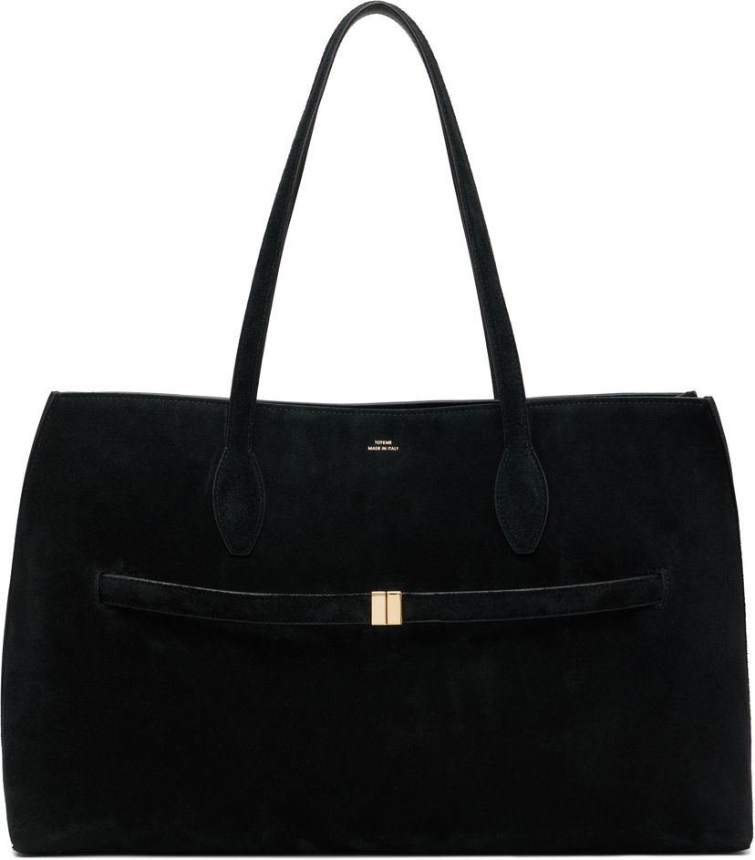 сумка-тоут TOTEME TOTEME Suede Lounge Tote чорний | 253-WAL0073-LE0004