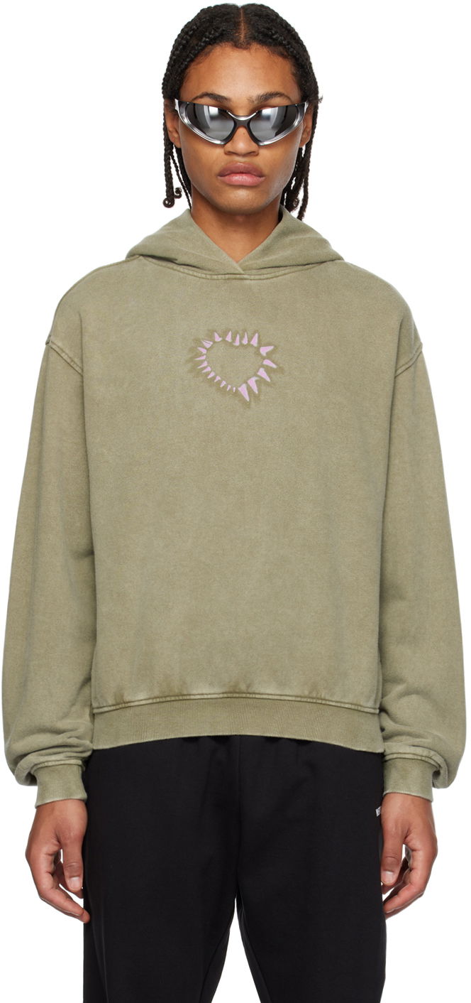 Світшоти We11done Printed Hoodie Зелений | WD-TH3-23-806-U-KK