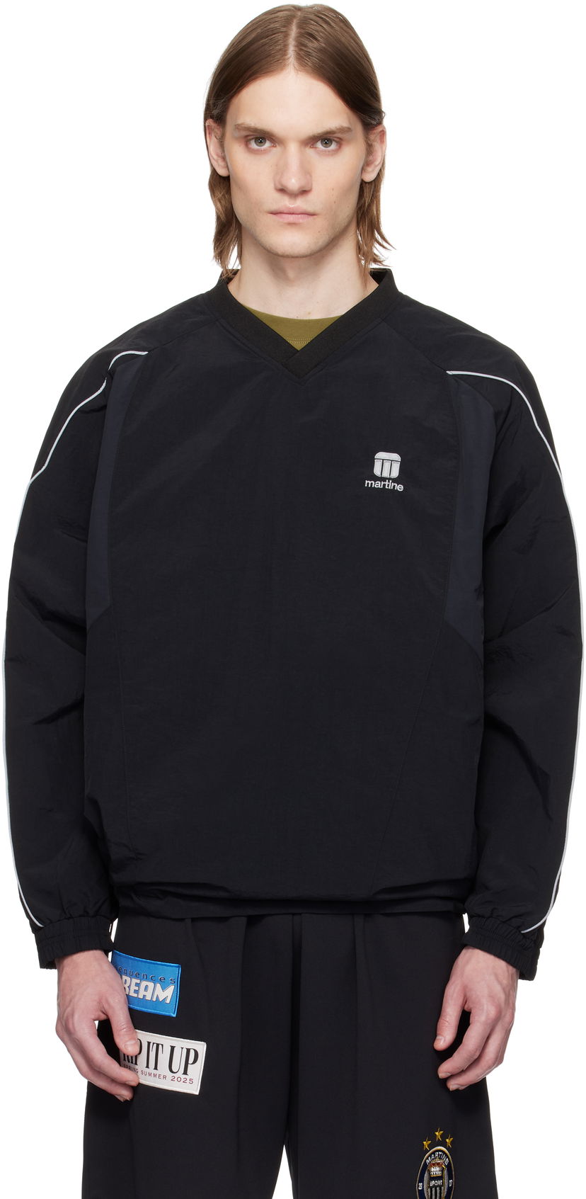 Вітровка Martine Rose Martine Rose Sports Pullover Jacket чорний | 136WP01001