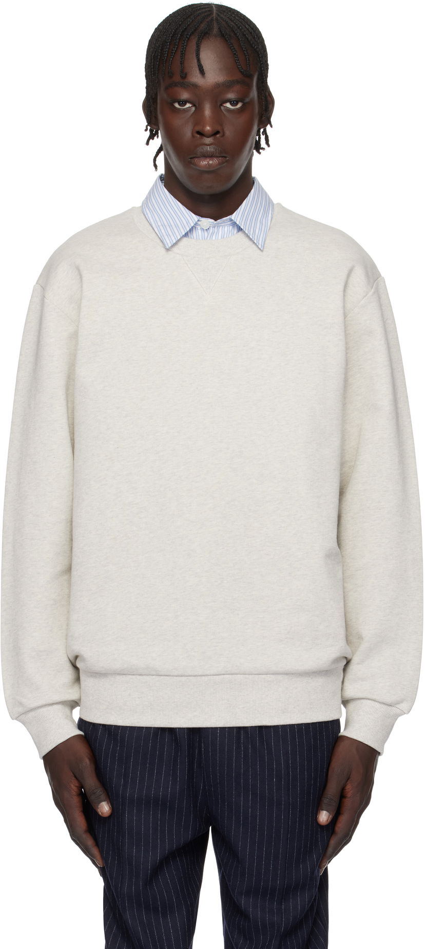 Світшоти A.P.C. Label H Crewneck Sweatshirt Сірий | COHCM-H27964