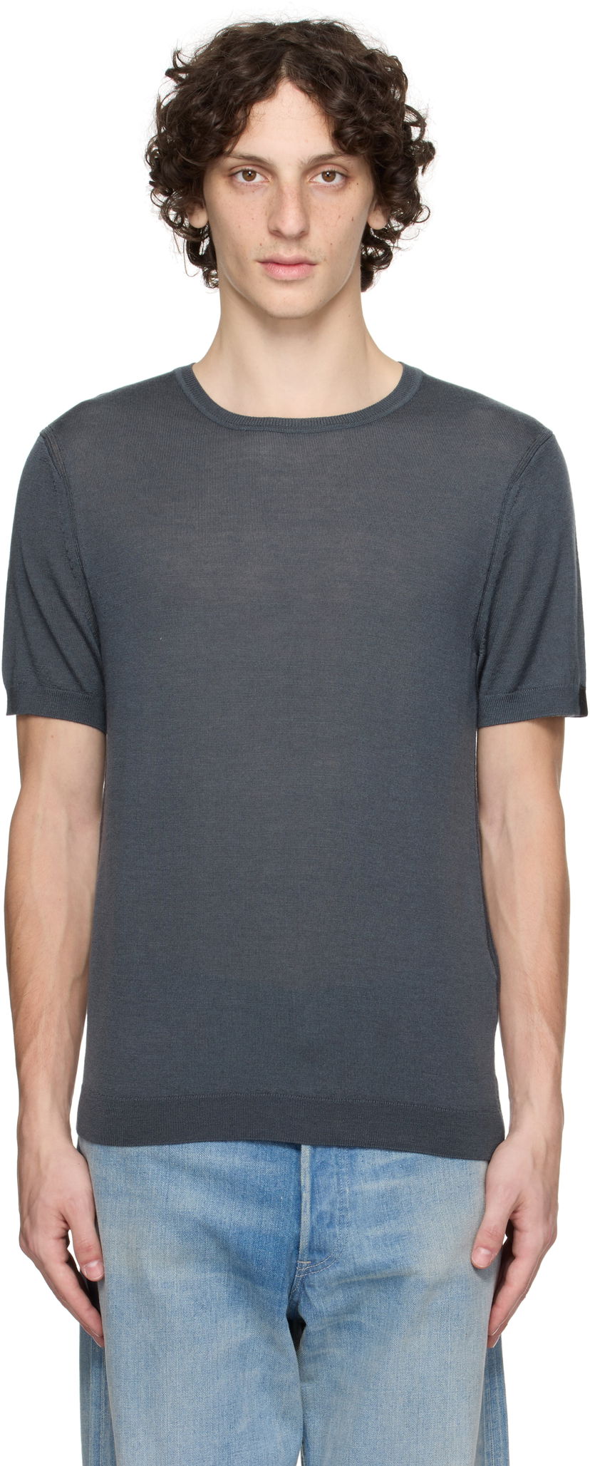 Футболка rag & bone Rag & Bone Aulton Sweater T-Shirt Сірий | MBS25P017BM17