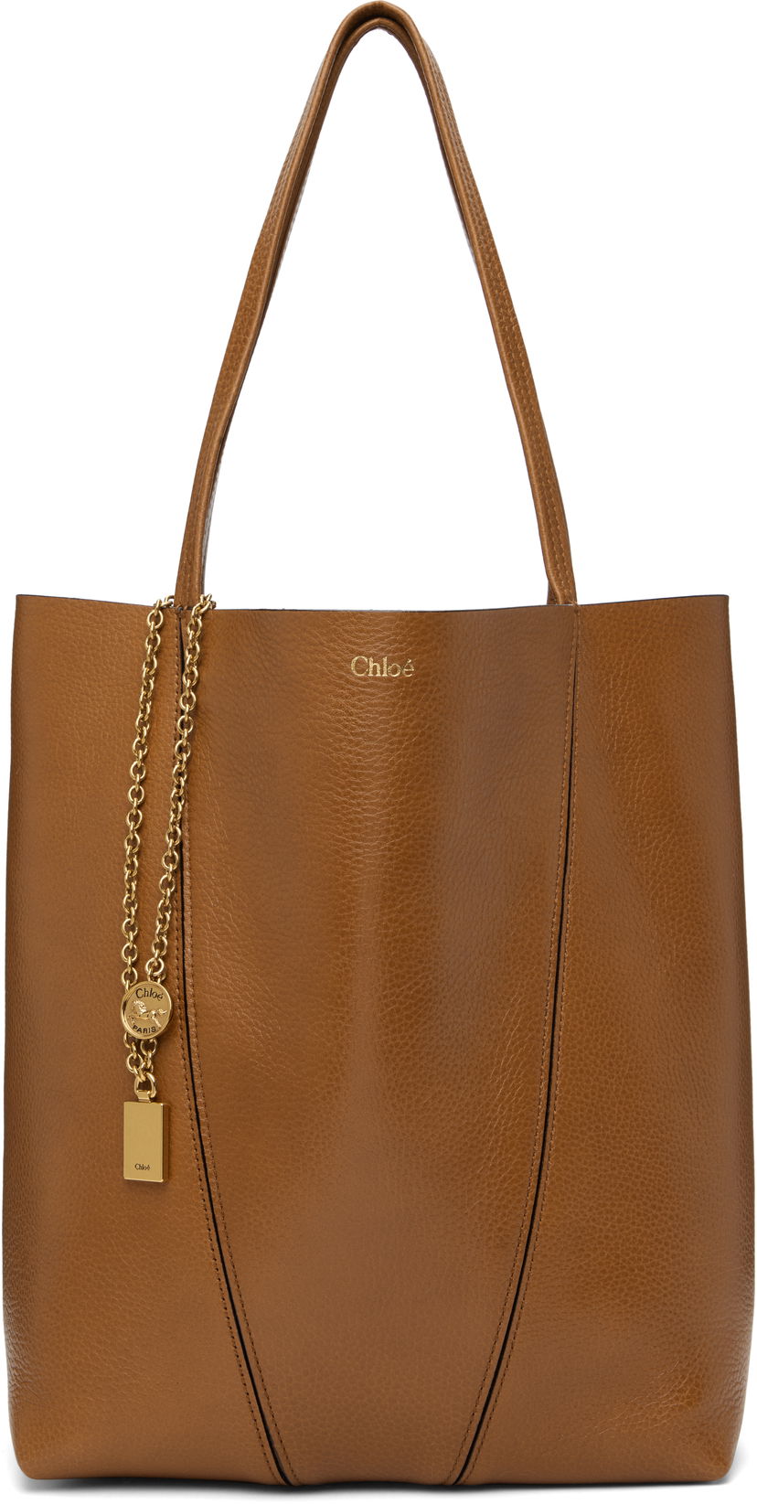 сумка-тоут CHLOÉ Chloé 'Spin' Tote Bag Коричневий | CHC25SS811N84