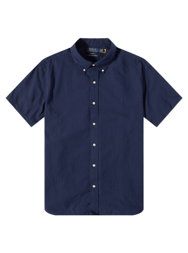 Сорочка Polo by Ralph Lauren Seersucker Short Sleeve Shirt Astoria Navy темно-синій | 710906575003