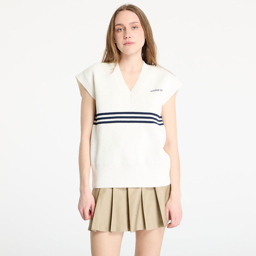 Жилет adidas Originals 3 Stripe Knitted Vest білий | JJ3486