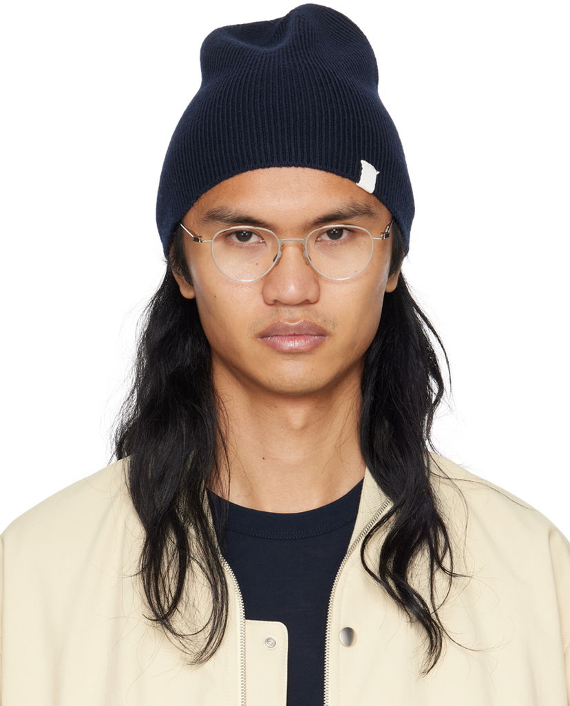 Шапка Jil Sander Knit Beanie темно-синій | J47ZZ0115_J14704