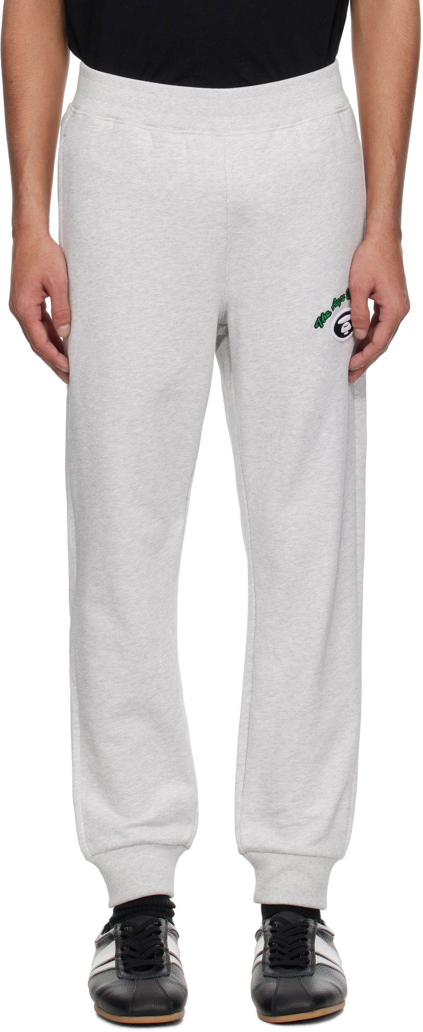 Спортивні штани AAPE by A Bathing Ape AAPE by A Bathing Ape 'AAPE' Basic Sweatpants Сірий | AAPPTMB698XANWH2