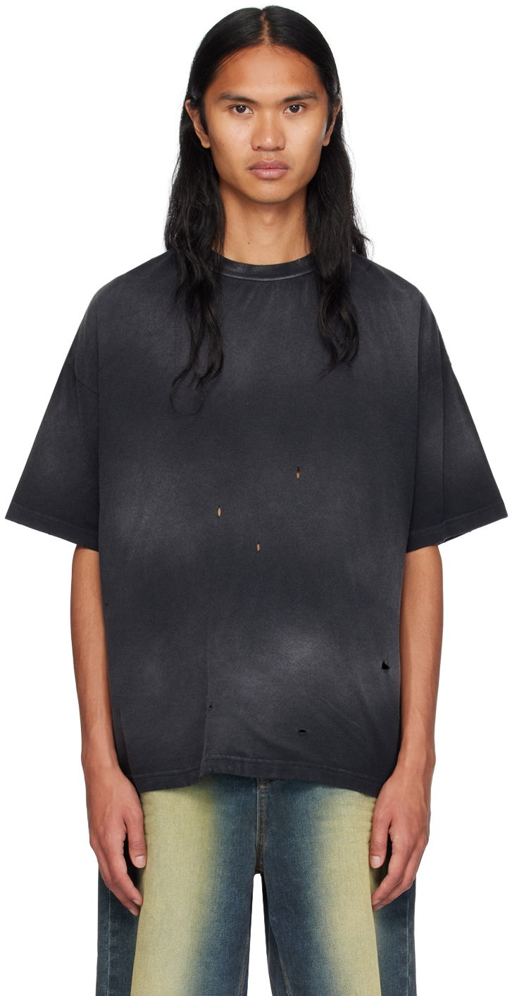Футболка We11done Distressed T-Shirt чорний | WD-TT2-24-742-U-BK