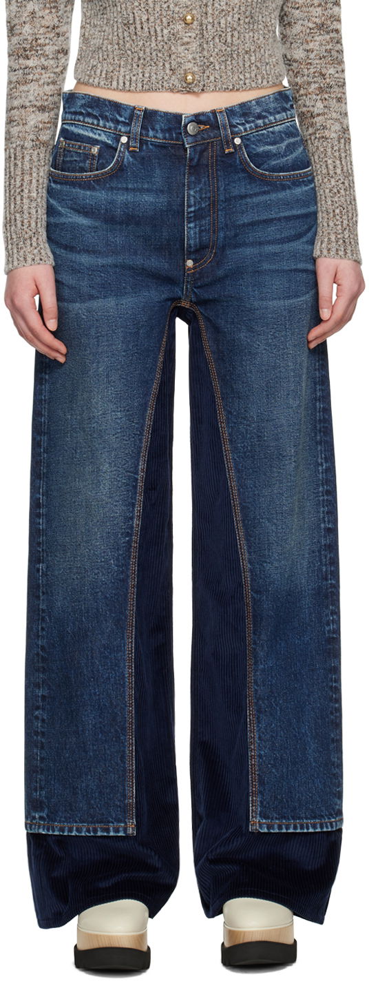 Джинси Stella McCartney Stella McCartney High-Rise Straight Leg Jeans Синій | 6D02893SPH82