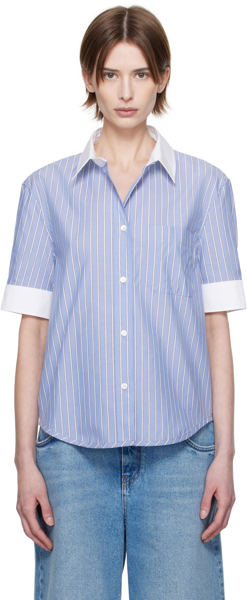 Сорочка Marni Marni Striped Shirt Синій | CAMA0623QS UTC455