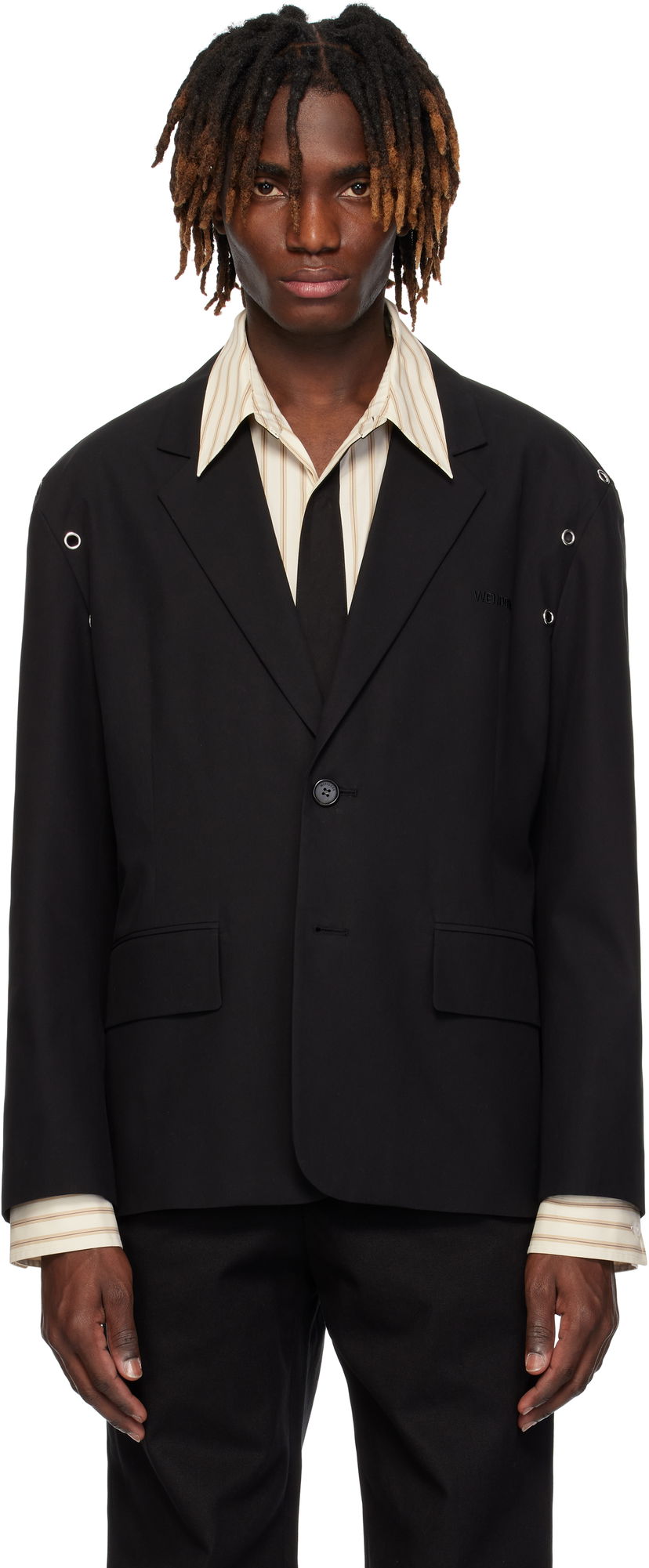 Куртка We11done We11done Eyelet Blazer чорний | WD-JK0-25-025-U-BK