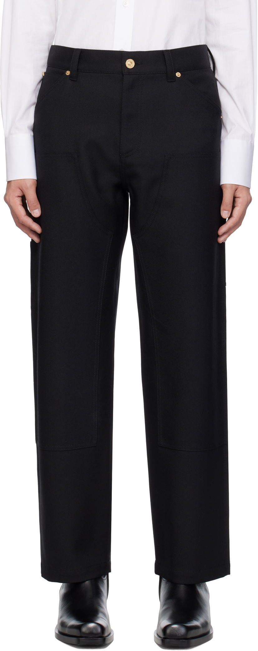 Штани карго Versace Versace Carpenter Trousers чорний | 1018885_1A08771