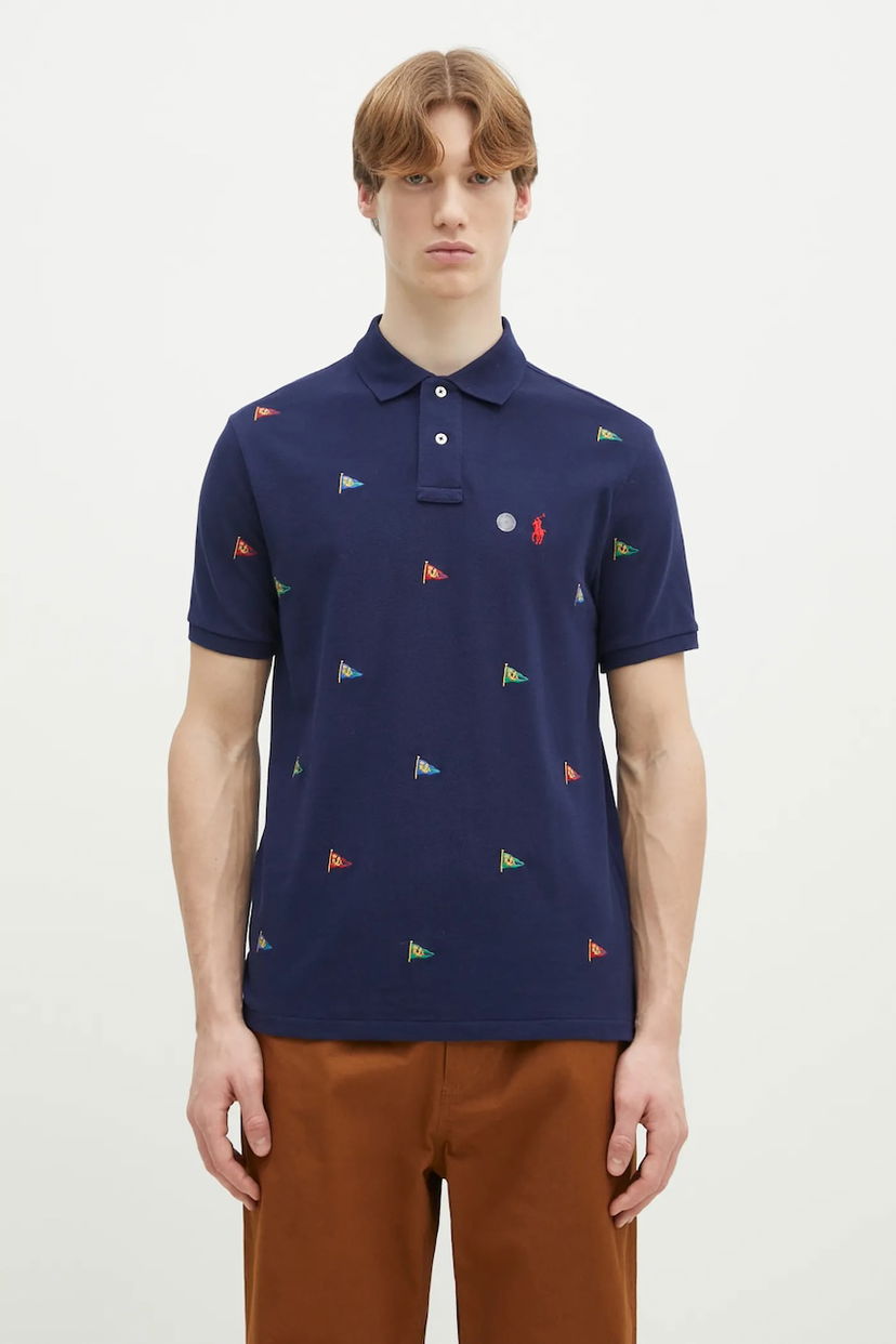Сорочка поло Polo by Ralph Lauren Polo Ralph Lauren Embroidered Pennant Polo Shirt темно-синій | 710964722