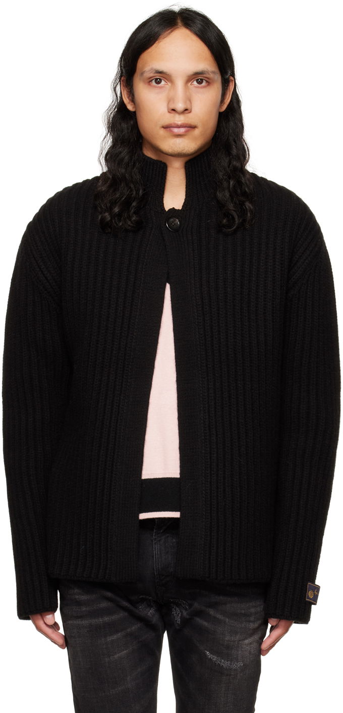 Cветр We11done We11done Stand Collar Knit Cardigan чорний | WD-KC3-22-612-U-BK
