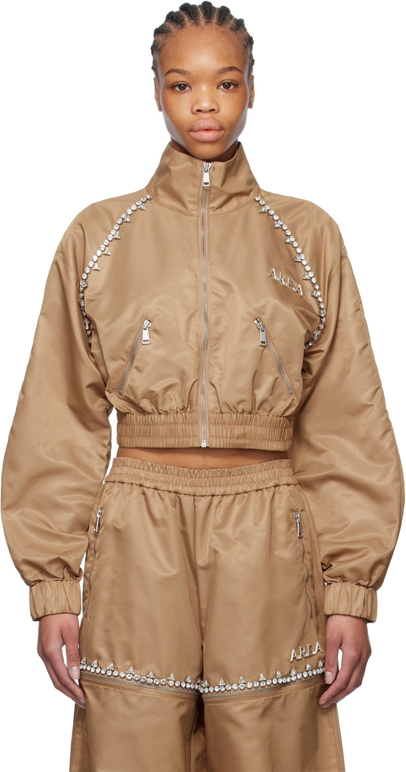 Спортивний костюм Area AREA Crystal Trim Track Jacket Коричневий | FW24AWOU0028FA01