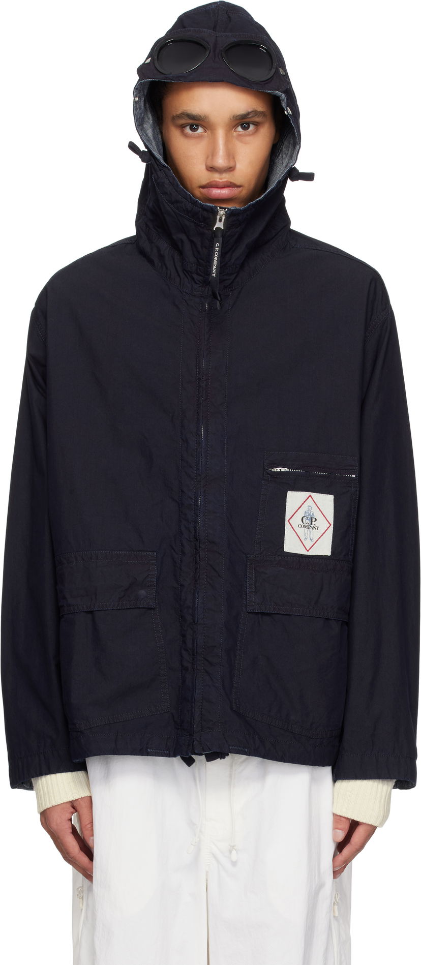 Вітровка C.P. Company C.P. Company 50 Fili Goggle Hooded Jacket темно-синій | 18CMOW154A-110288W