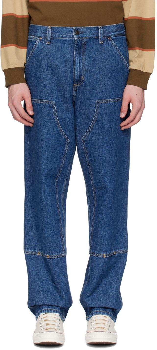 Джинси Carhartt WIP Double Knee Denim Jeans Синій | I032699