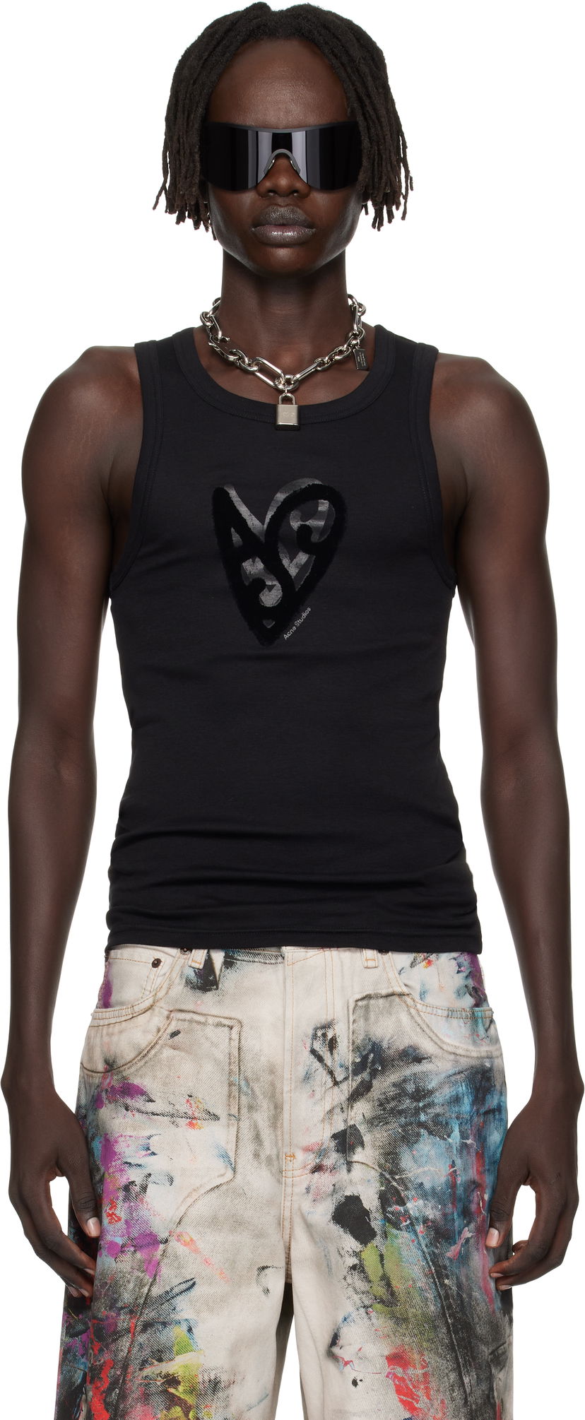 Безрукавка Acne Studios Acne Studios Logo Tank Top чорний | CL0358-