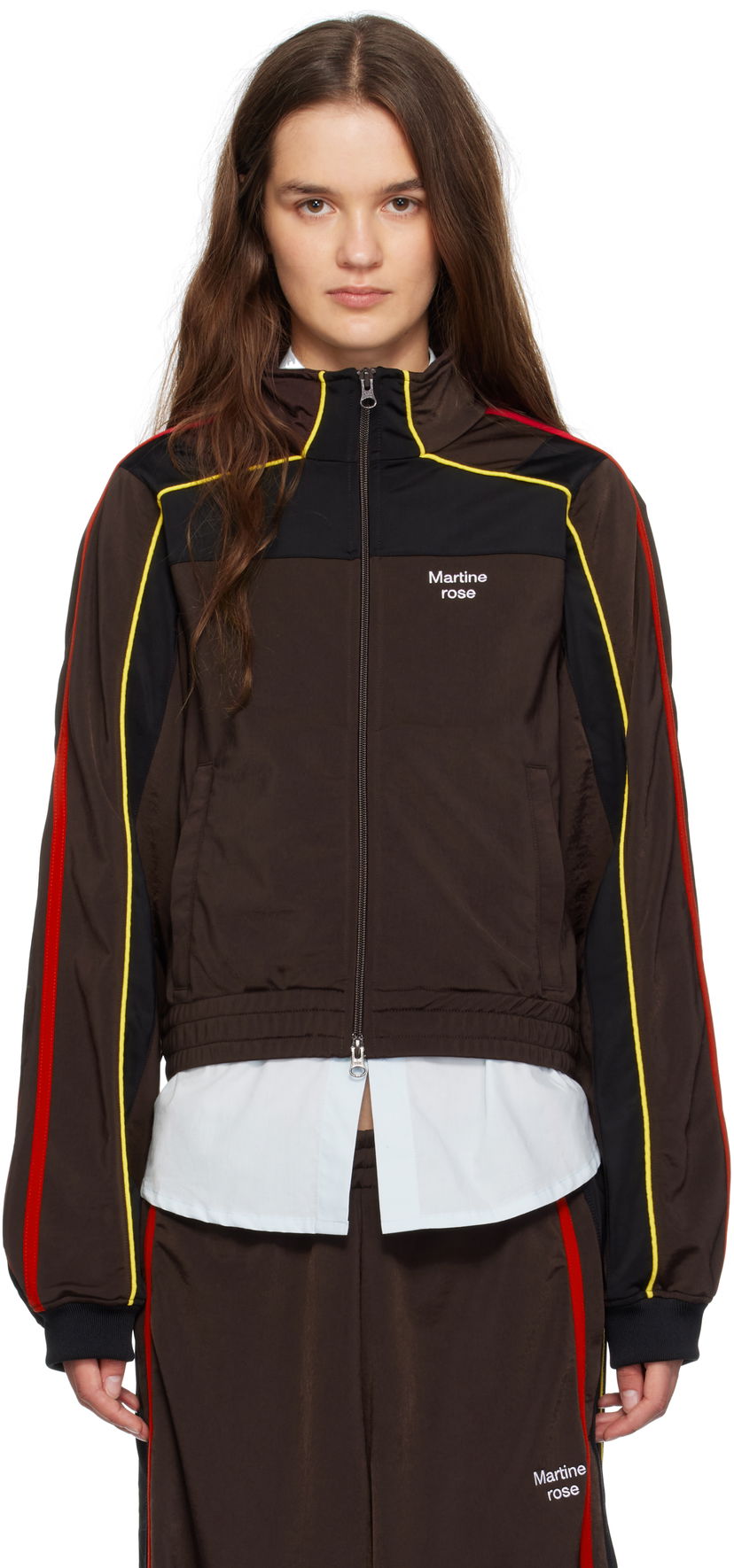 Куртка Martine Rose Martine Rose Shrunken Track Jacket Коричневий | 137JT12722