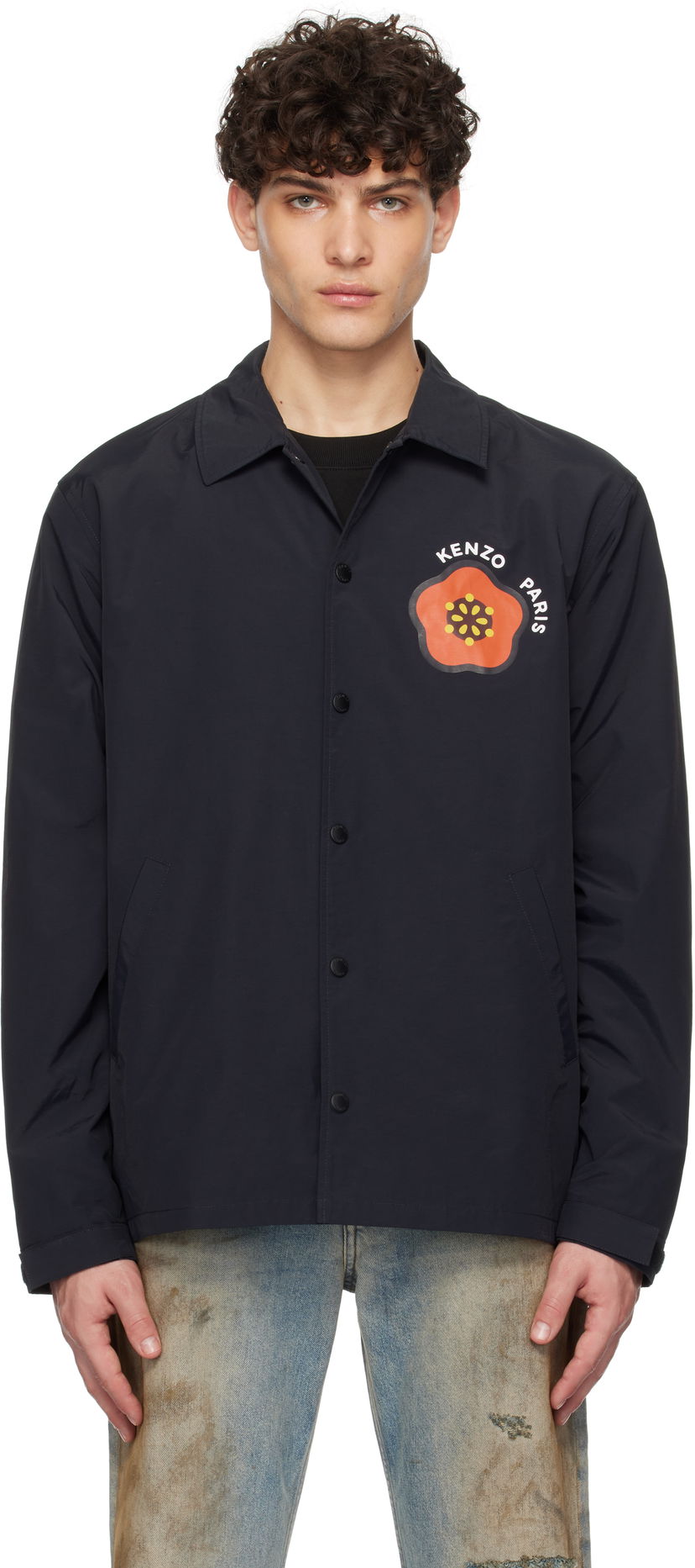 Вітровка KENZO Paris Pop Light Coach Jacket Синій | FF55BL0619NI