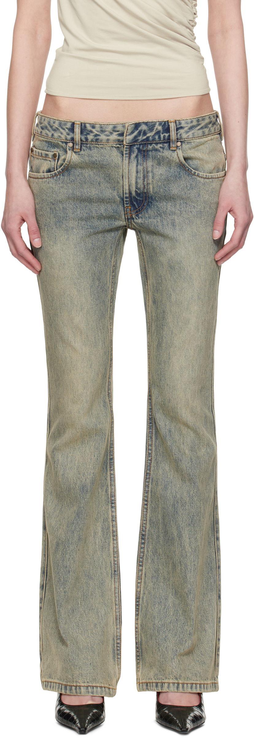Джинси Entire Studios Entire Studios Slim-Flared Jeans Синій | ES2589SW