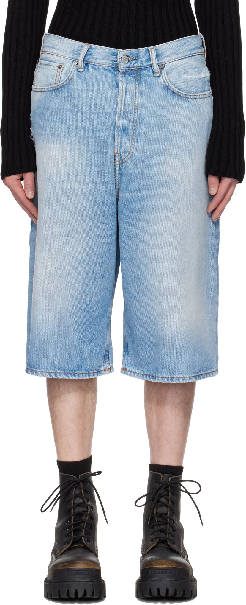 Шорти Acne Studios Acne Studios Loose Fit Denim Shorts Синій | BE0162-