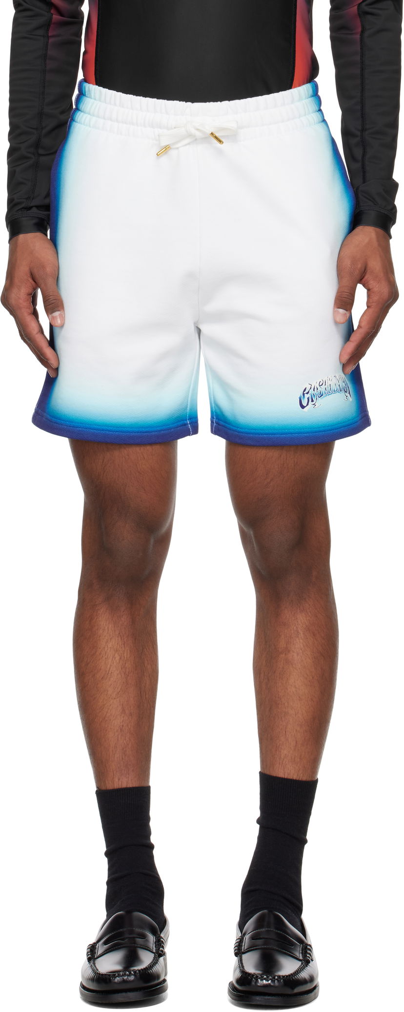 Шорти Casablanca Casablanca Fade Sweat Shorts білий | MS25-JTR-003-05