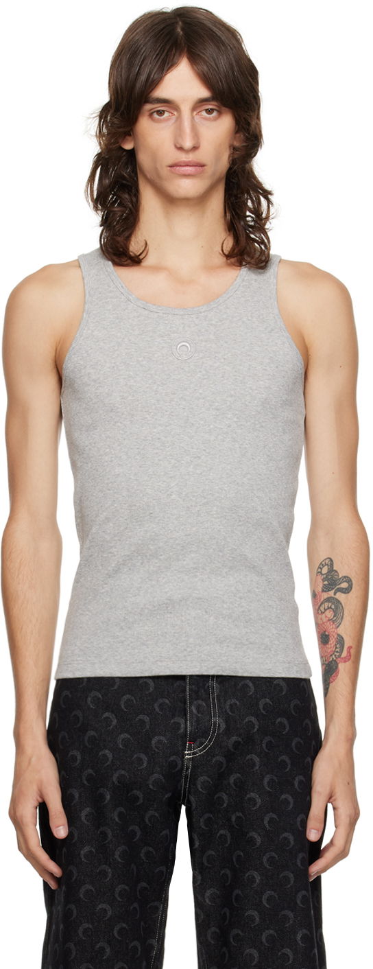 Безрукавка Marine Serre Gray Organic Cotton Tank Top Сірий | MTT081A CJER0011