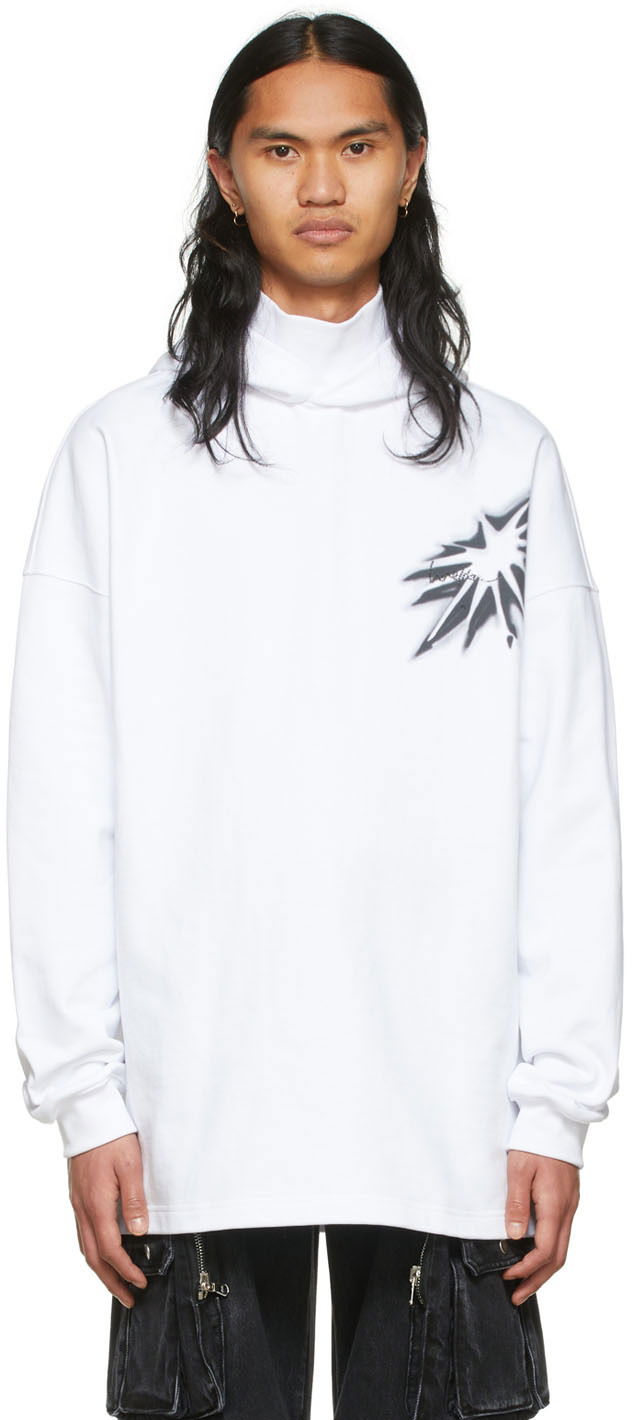 Світшоти We11done Graphic Print Cotton Turtleneck білий | WD-TH1-22-702-U-WH