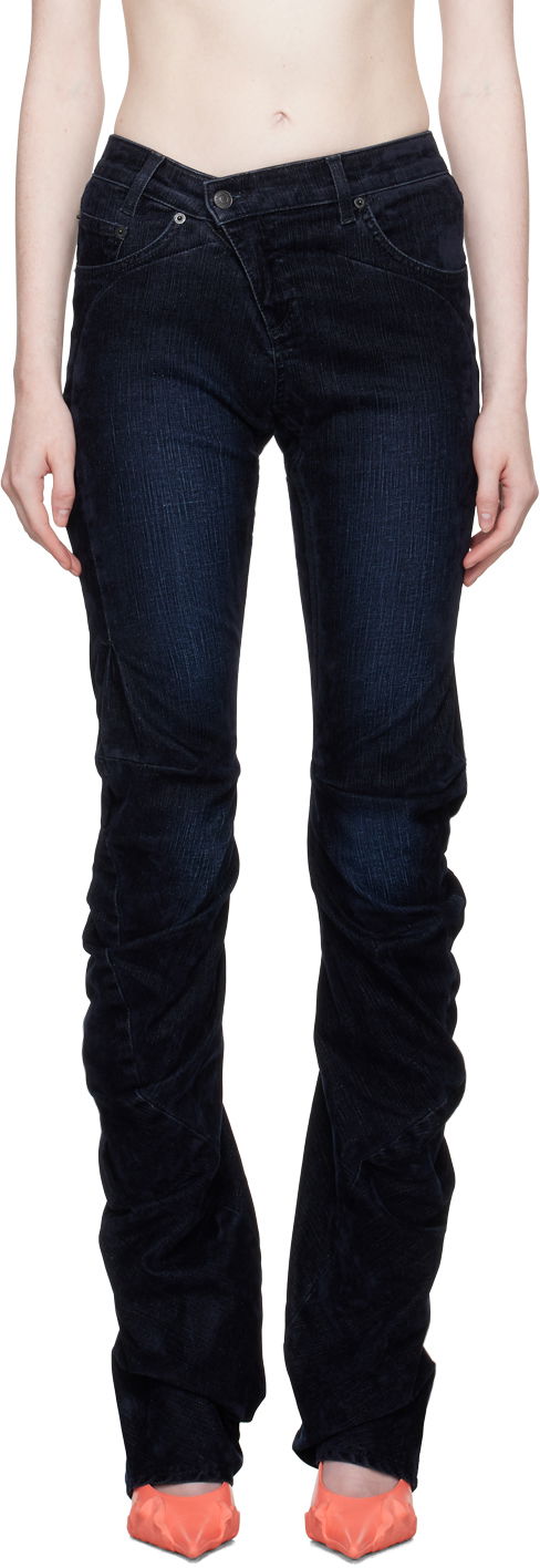Джинси Ottolinger Ottolinger Offset Scrunch Jeans Синій | 1701712