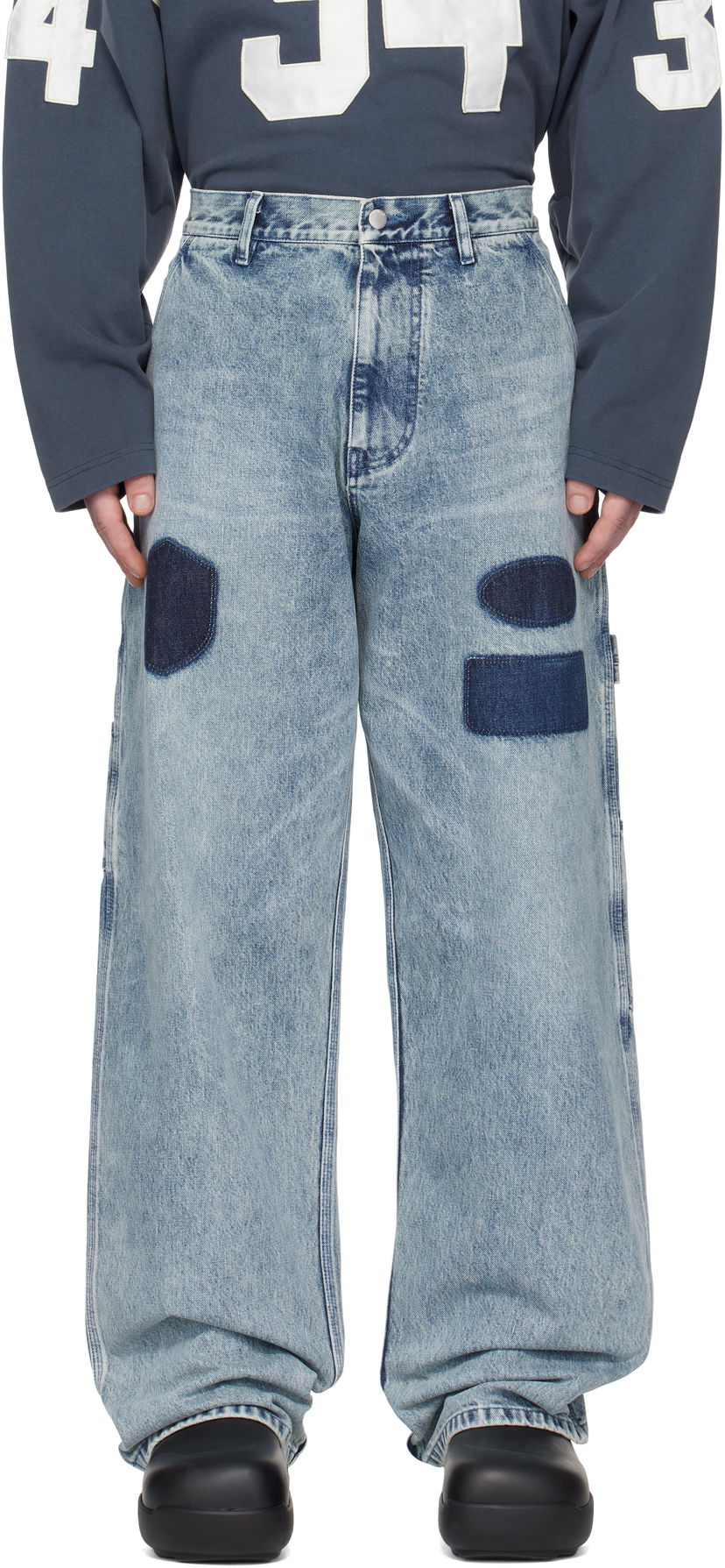 Джинси Ambush Denim Work Jeans With Patch Синій | BMYB004F24DEN0024400