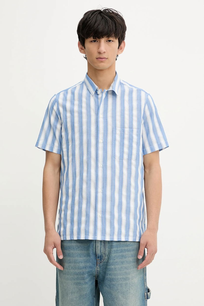 Сорочка Samsoe Samsoe Samsoe Samsoe Saavan Regular Fit Classic Collar Shirt Синій | M25200042