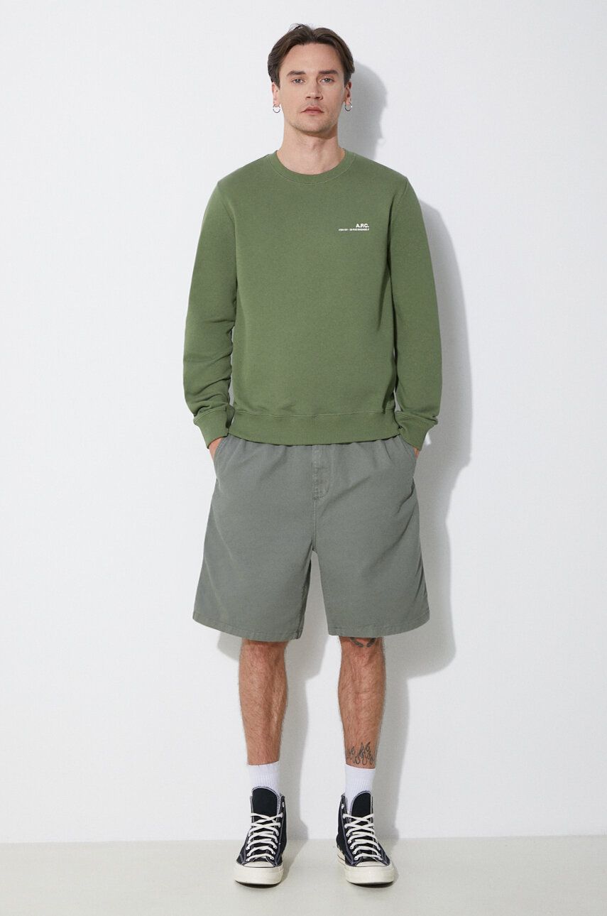 Cветр A.P.C. A.P.C. Item Crewneck Sweatshirt Зелений | COFBQ.H27608.KAE, 1