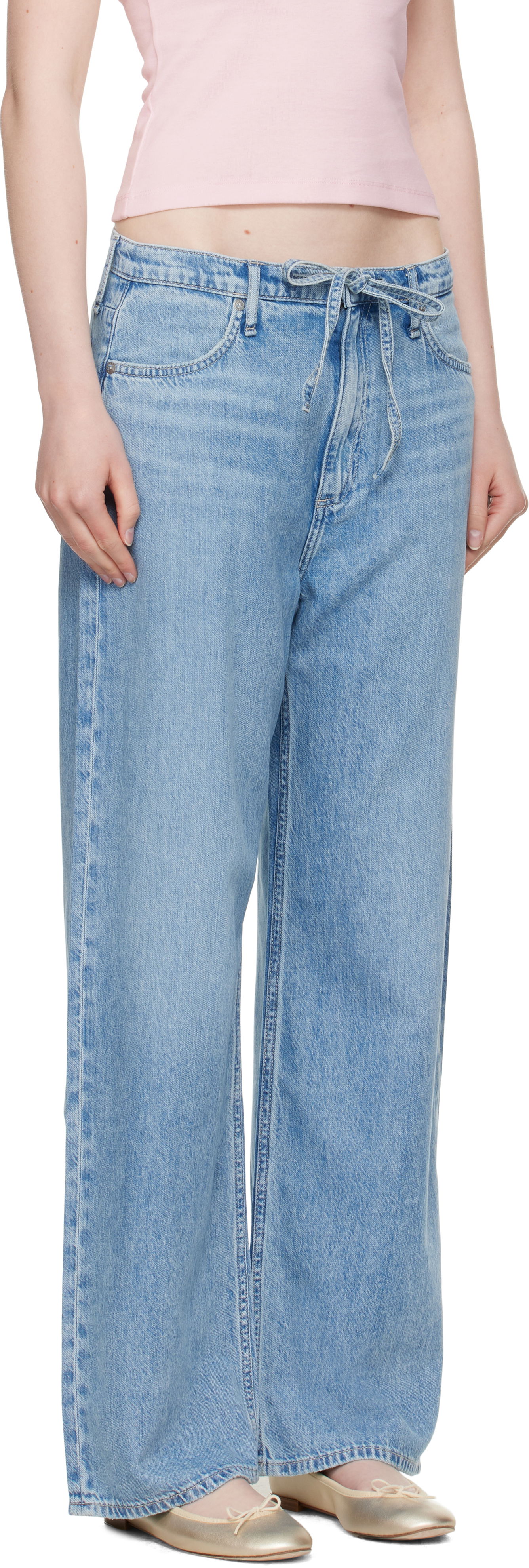 Джинси rag & bone Rag & Bone Phoebe Denim Beach Jeans Синій | WDD25P1009UFTL, 1