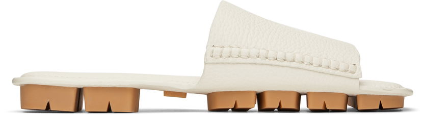 Кросівки та взуття Bottega Veneta Bottega Veneta Shore Leather Sandals білий | 796653 V3XP0 2916