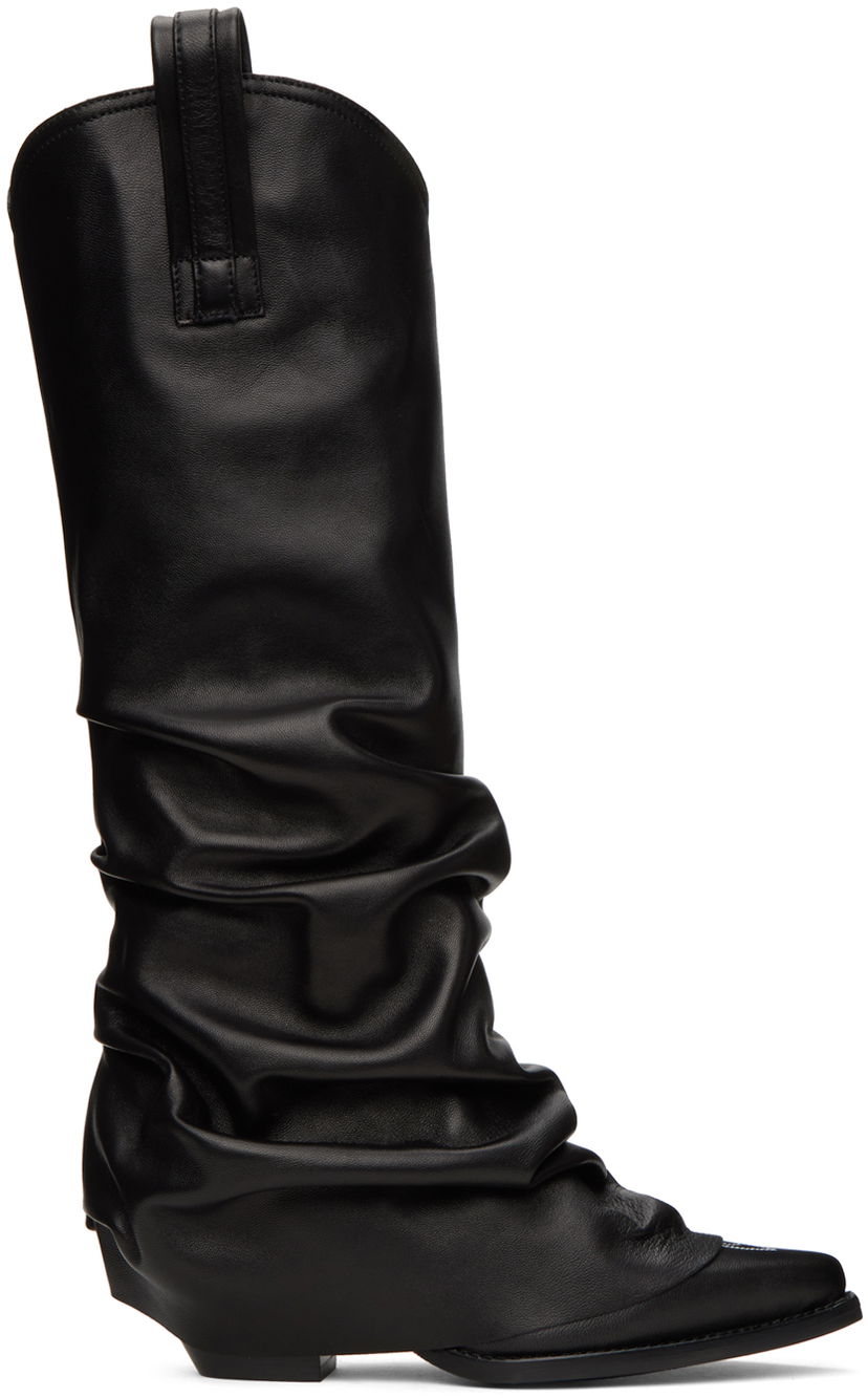 плаття R13 R13 Mid Cowboy Sleeve Boots чорний | R13S0107-S001A