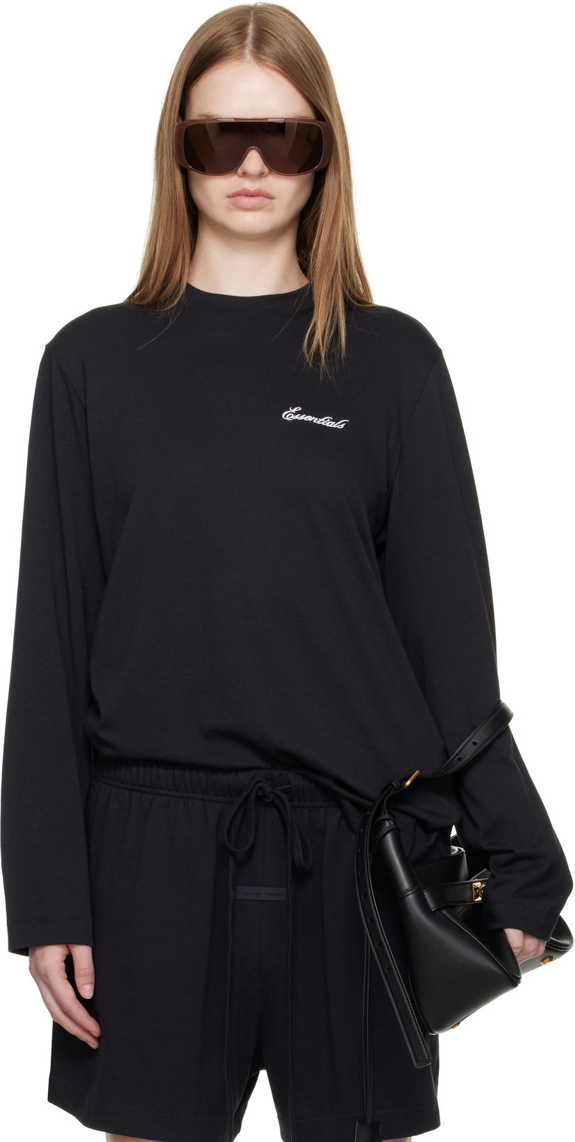 Футболка Fear of God ESSENTIALS Classic Fit Long Sleeve T-Shirt чорний | 125SP255880FW