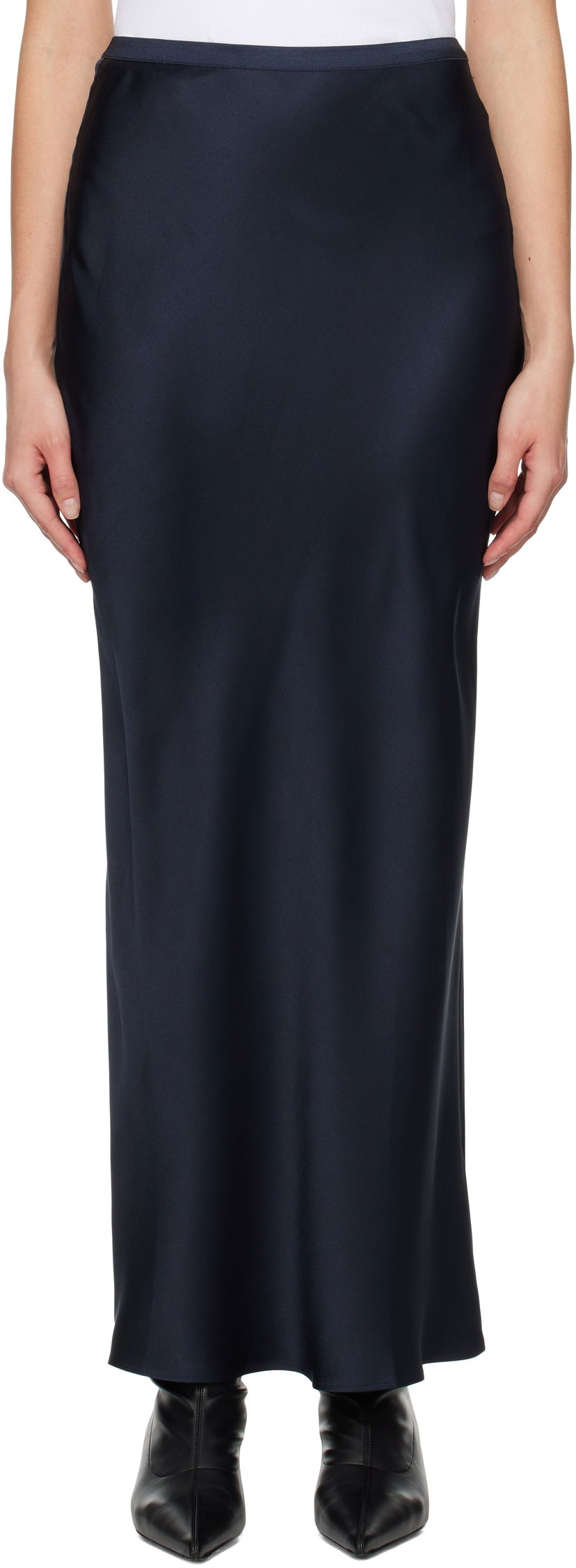 Спідниця Anine Bing Anine Bing Maxi Silk Skirt темно-синій | A-04-2320-NYA23