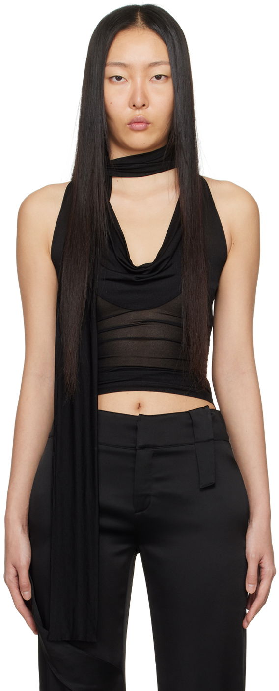 Безрукавка Blumarine Blumarine Cowl Neck Tank Top чорний | P422C271A