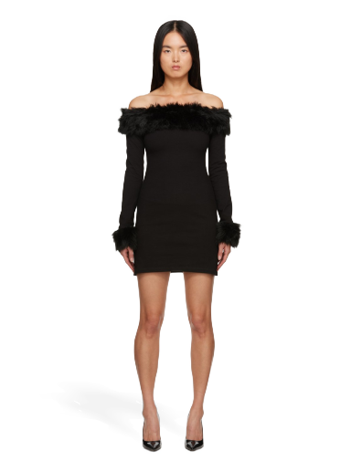 плаття HERON PRESTON Off-The-Shoulder Minidress чорний | HWDB076F23FAB0021000