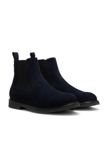 Одяг та аксесуари BOSS Suede Chelsea Boots темно-синій | 50548076